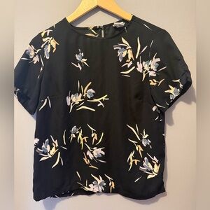 Black Floral Women's Blouse